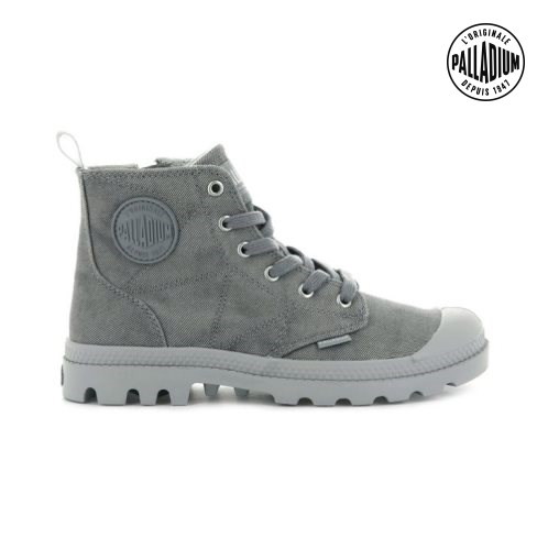 Dámské Boty Palladium Pampa Zip Desertwash Tmavě Šedé | CZ XTI-34P